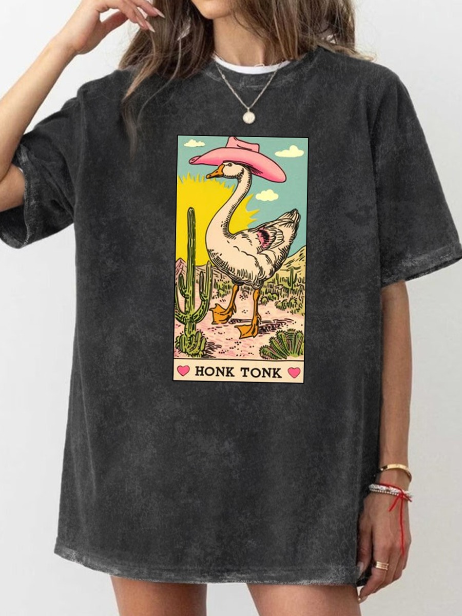 Vintage Honk Tonk Goose Washed T-Shirt