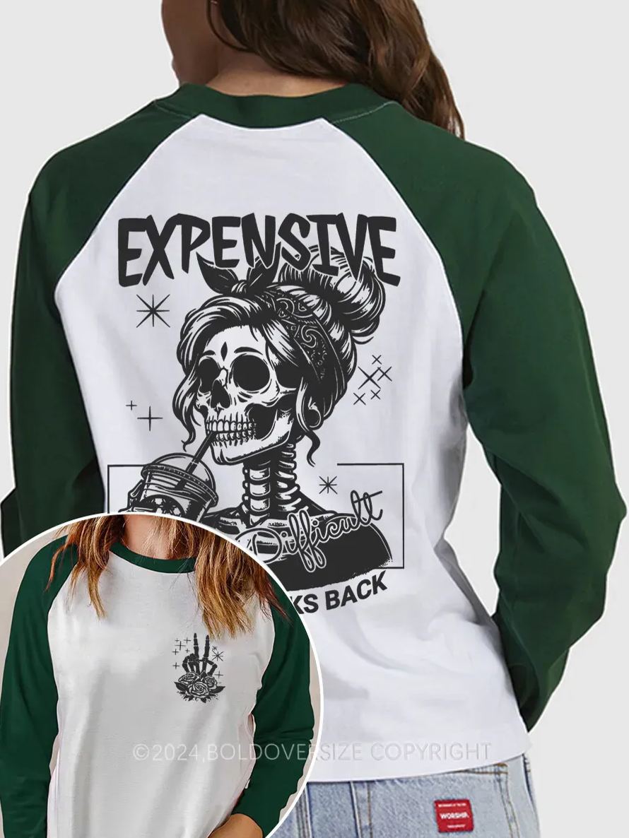 Vintage Expensive Difficult And Talks Raglan Long Sleeve T-Shirt