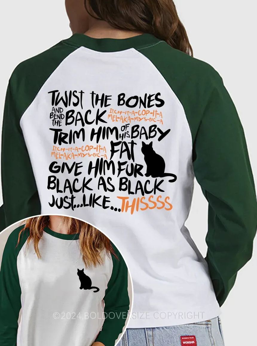 Vintage Twist The Bones Raglan Long Sleeve T-Shirt