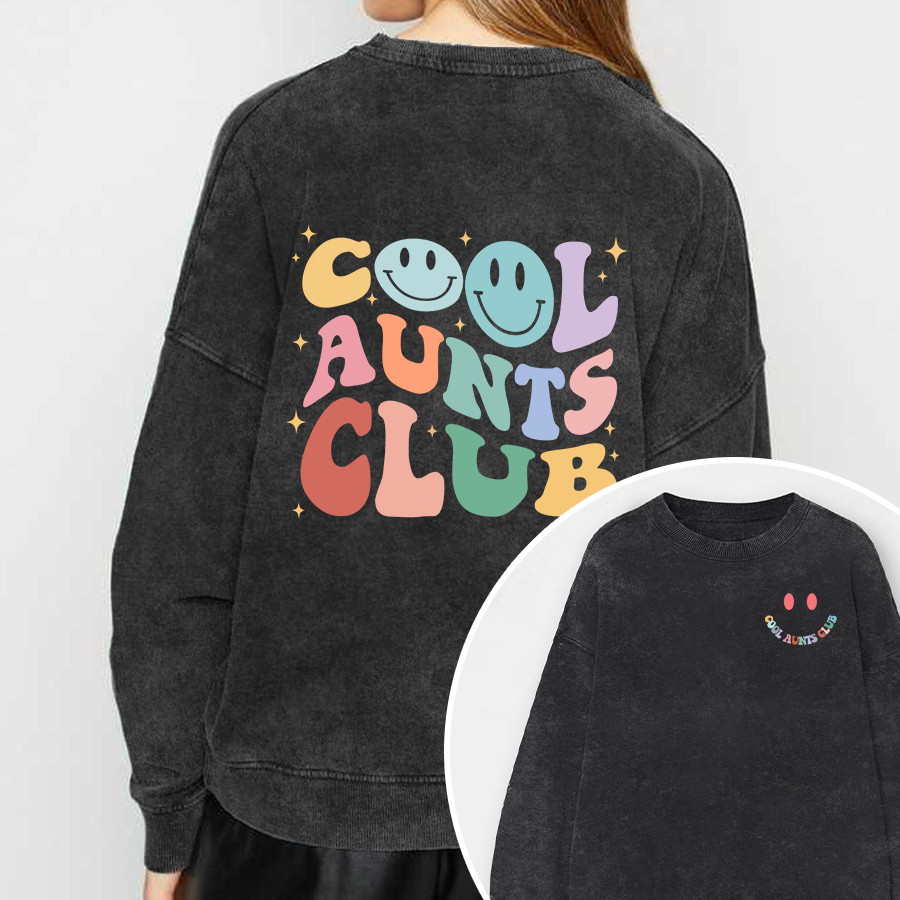 Vintage Cool Aunts Club Washed Sweatshirt 