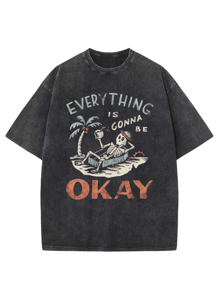 Vintage Gonna Be Okay Washed T-Shirt