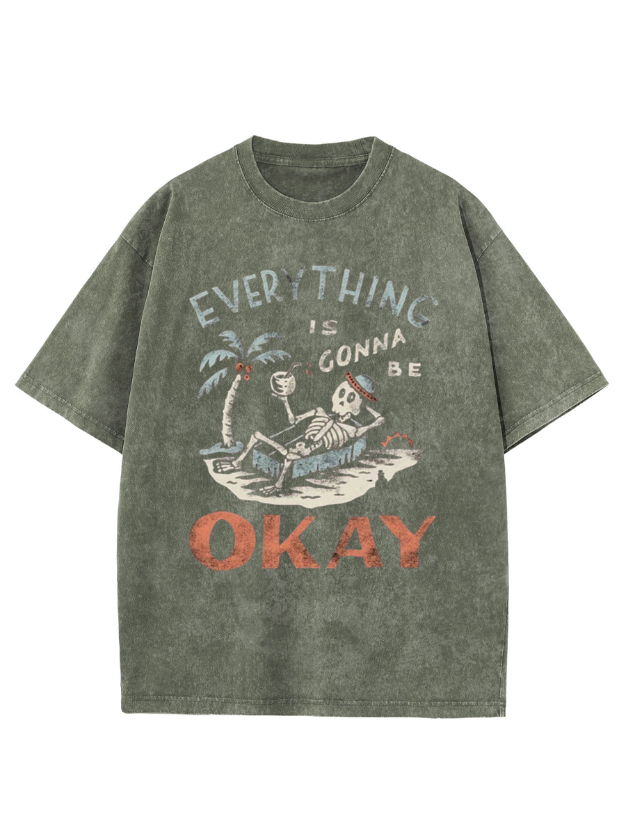 Vintage Gonna Be Okay Washed T-Shirt