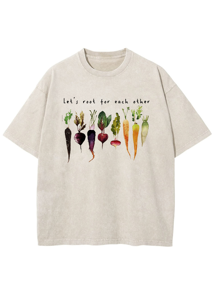 Vintage Let's Root For Each Other Washed T-Shirt