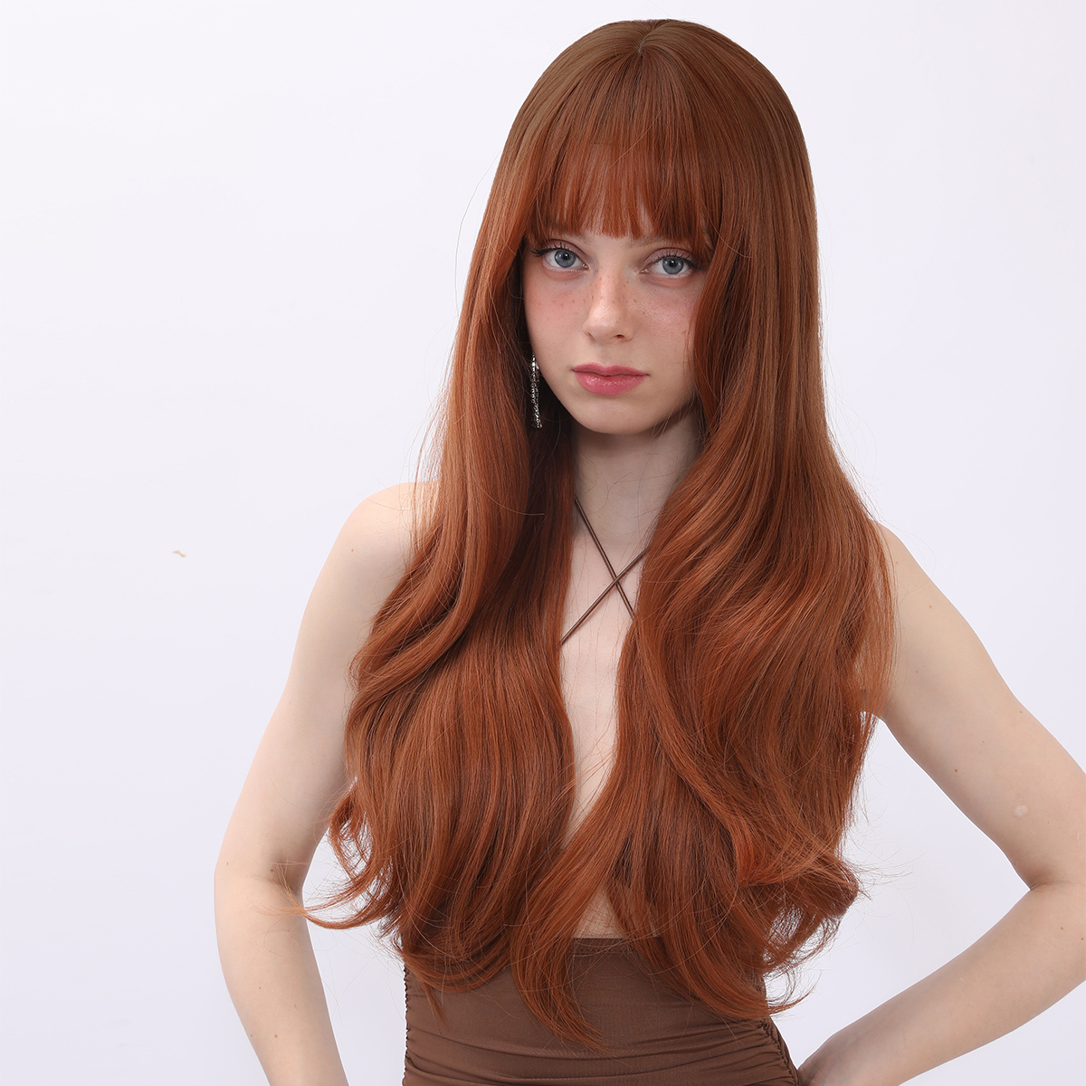 Wavy synthetic outlet wig