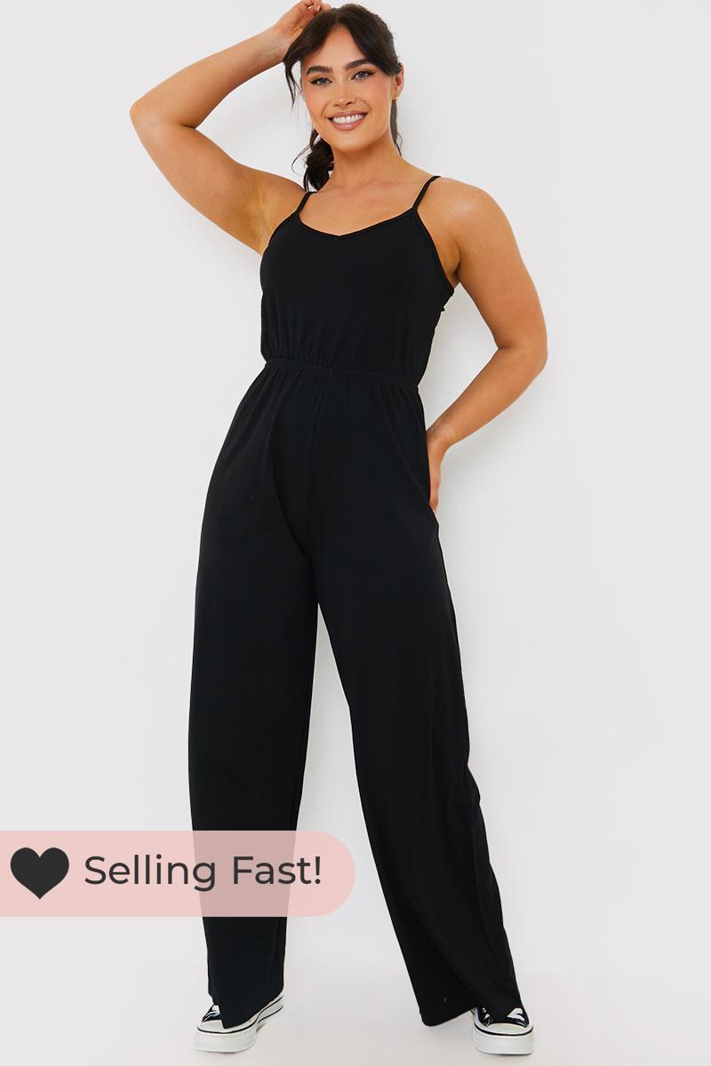 Strappy jumpsuit wide leg on sale