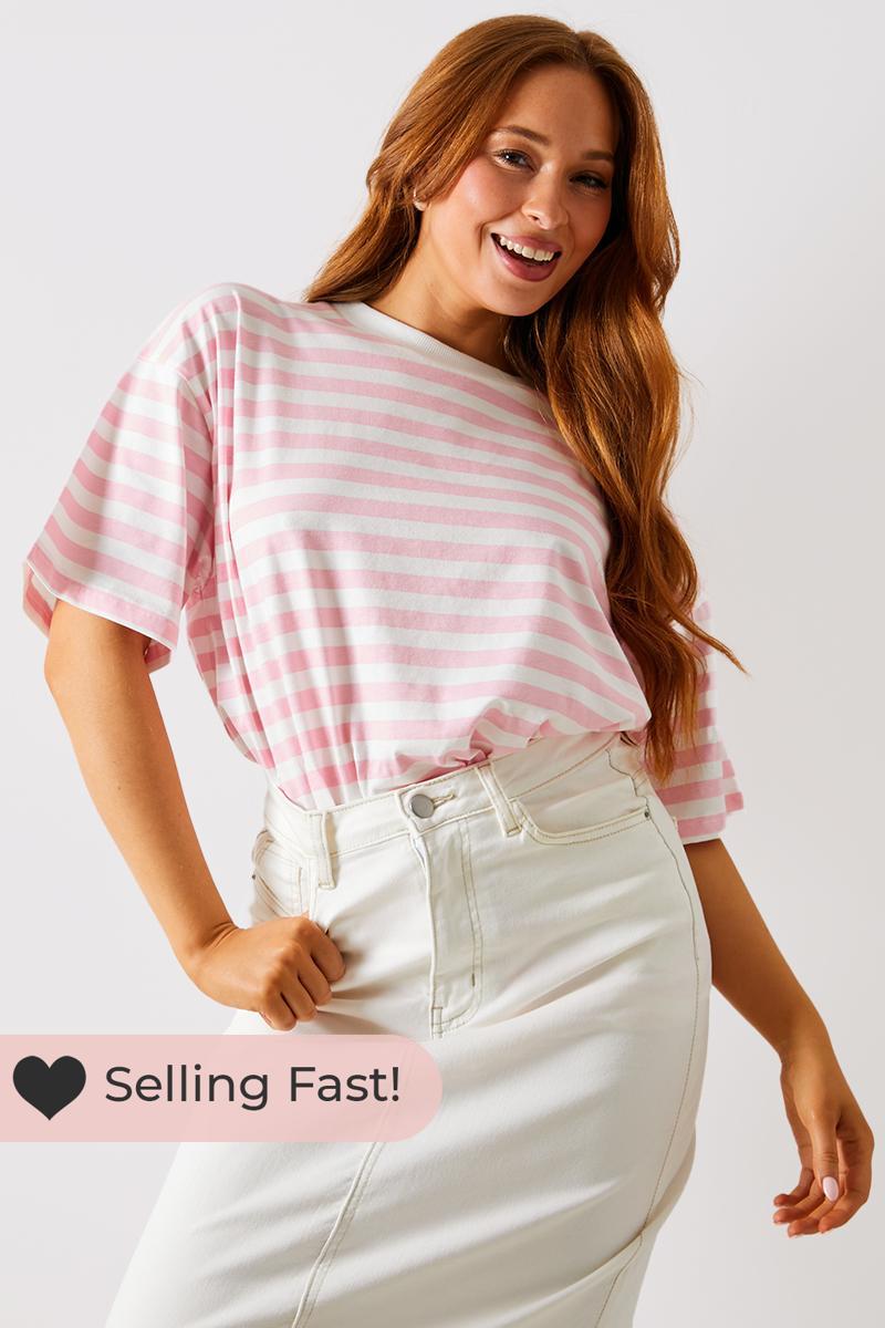 Longline Striped T-Shirt