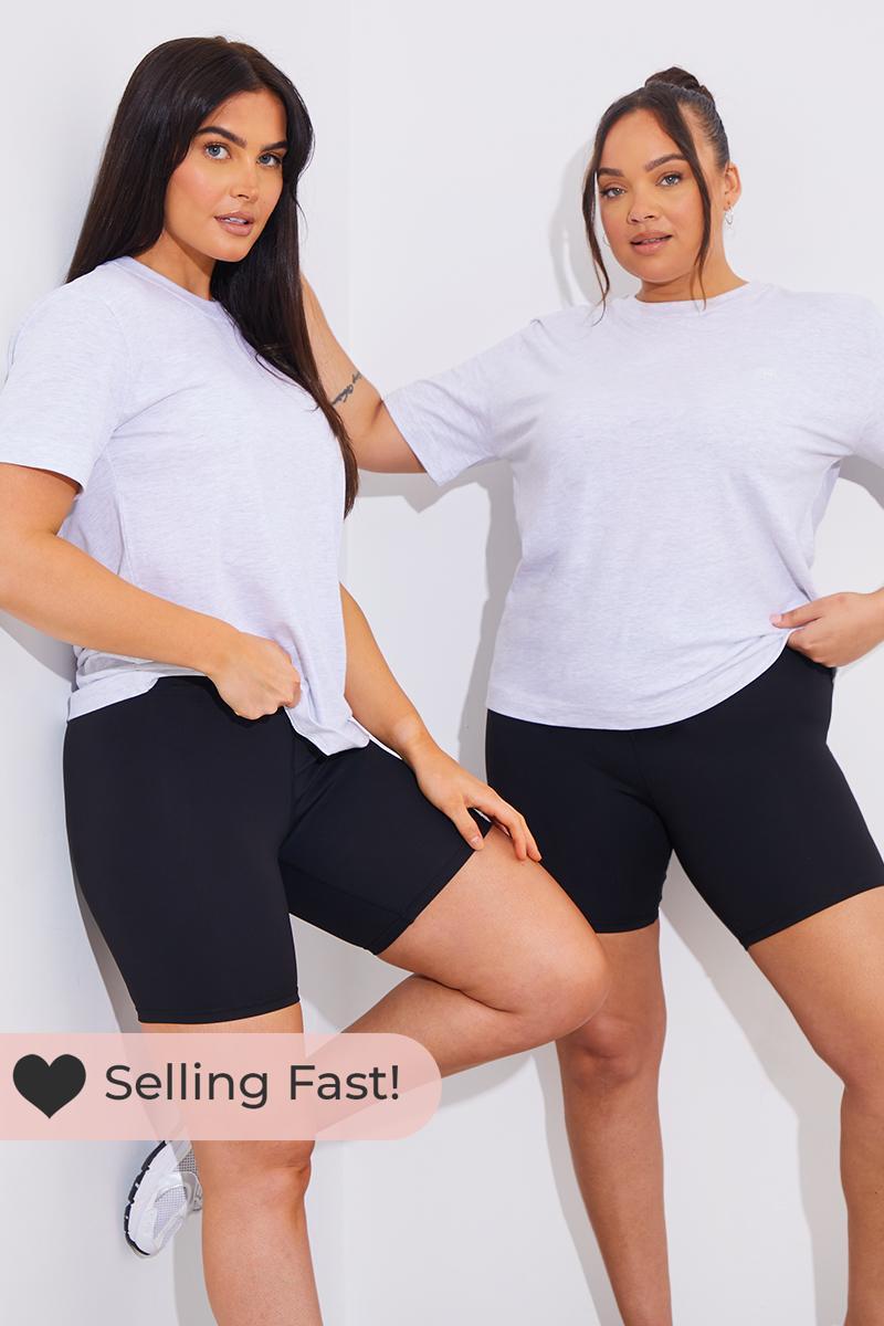 Black Contour High Waisted Cycling Shorts