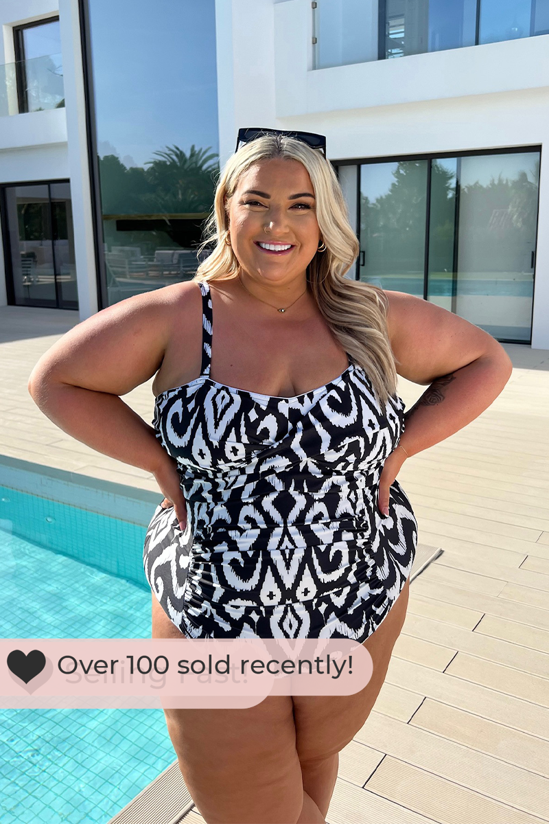 Control Print Twist Front SwimsuitIn The Style In The Style Australia