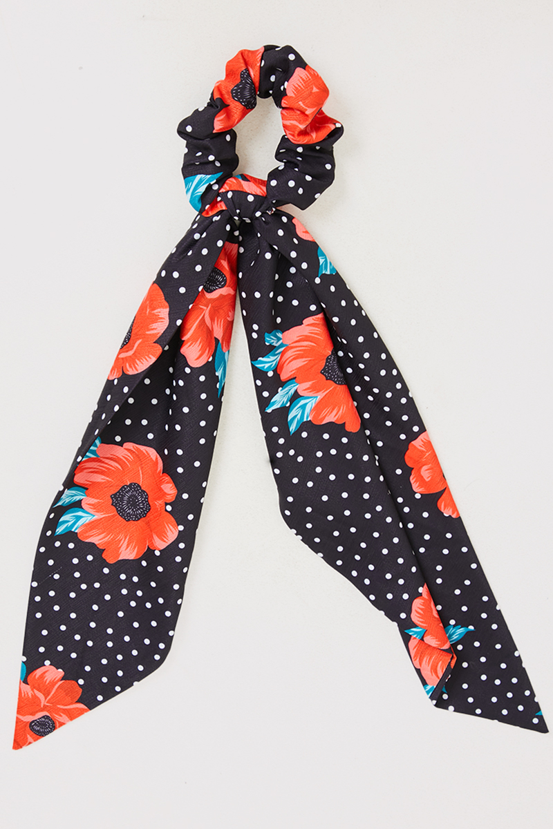Poppy Longline Hair Scrunchie