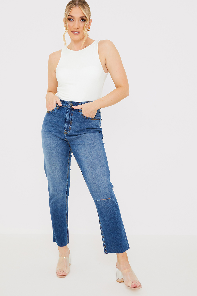 WASH STRETCH STRAIGHT JEANS