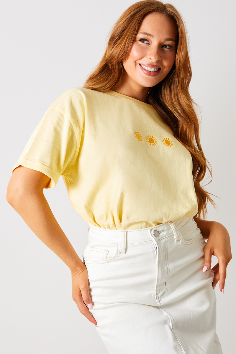 Sun Embroidered T-Shirt