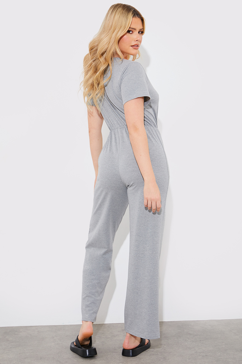 Grey short clearance jumpsuit