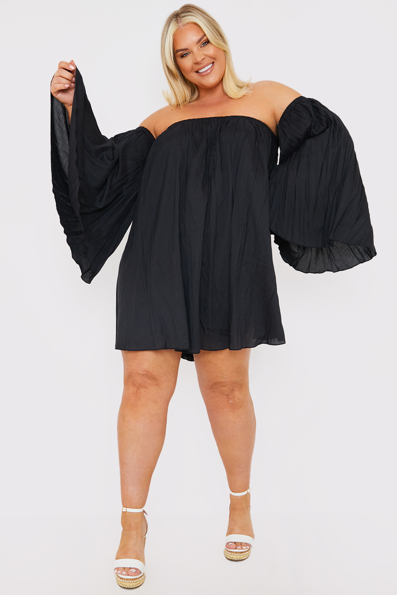 Long sleeve best sale bardot playsuit