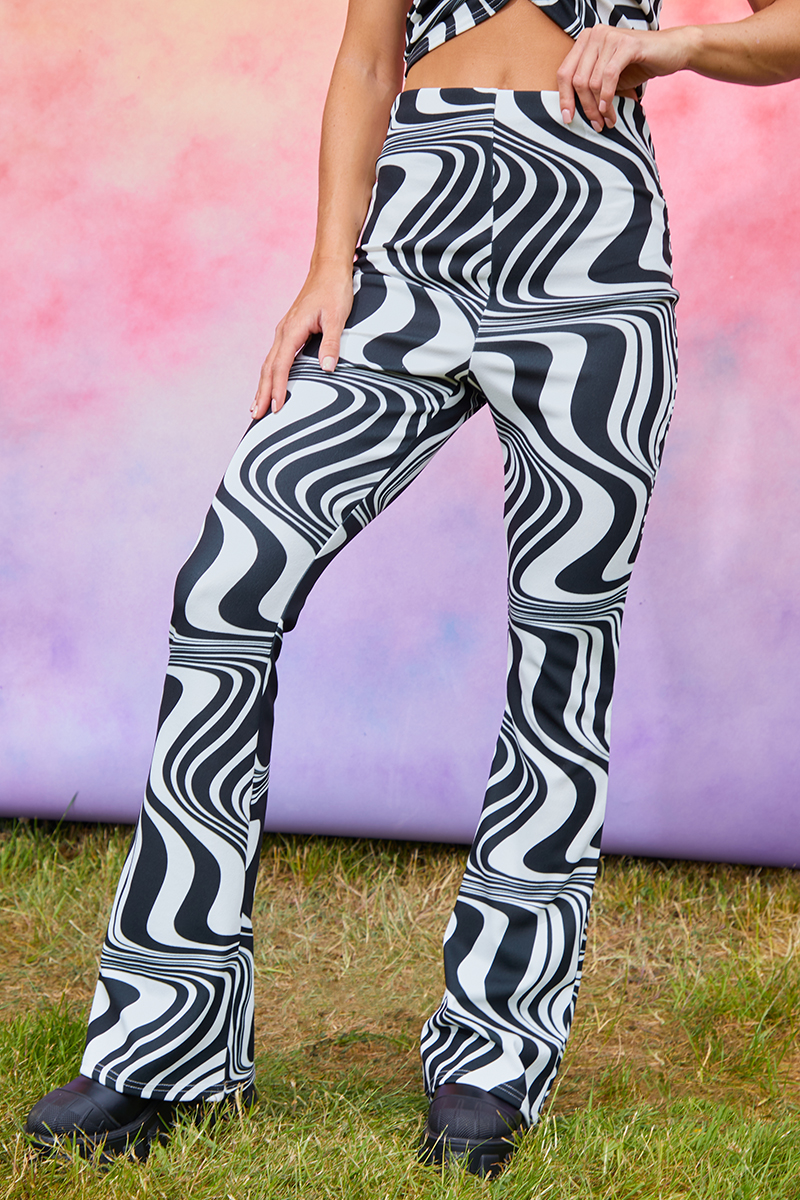 Jersey Printed Flares In The Style UK