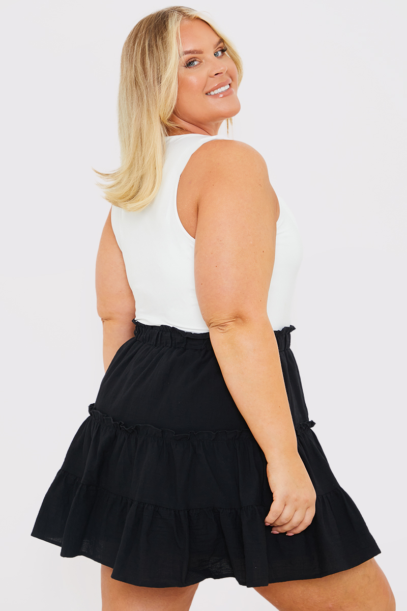 Frill Detail Volume Mini Skirt