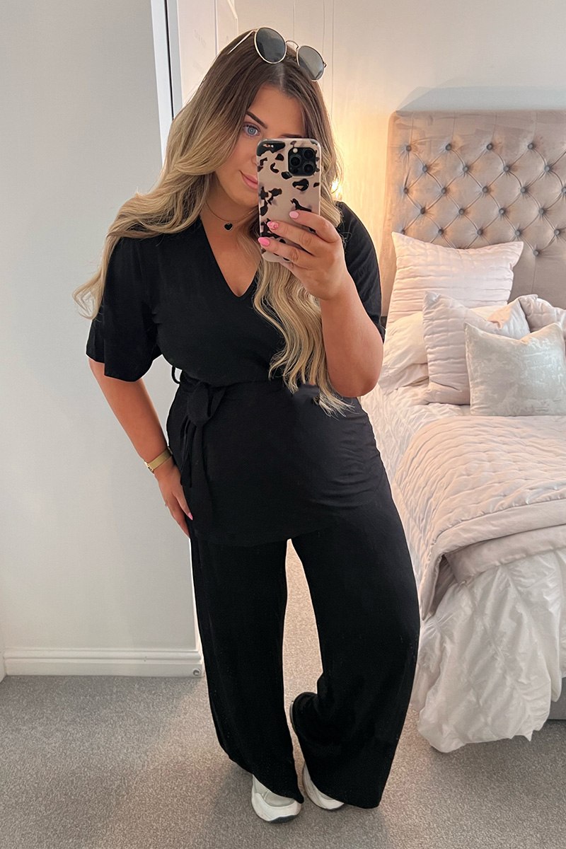 Jersey Wide Leg Trouser