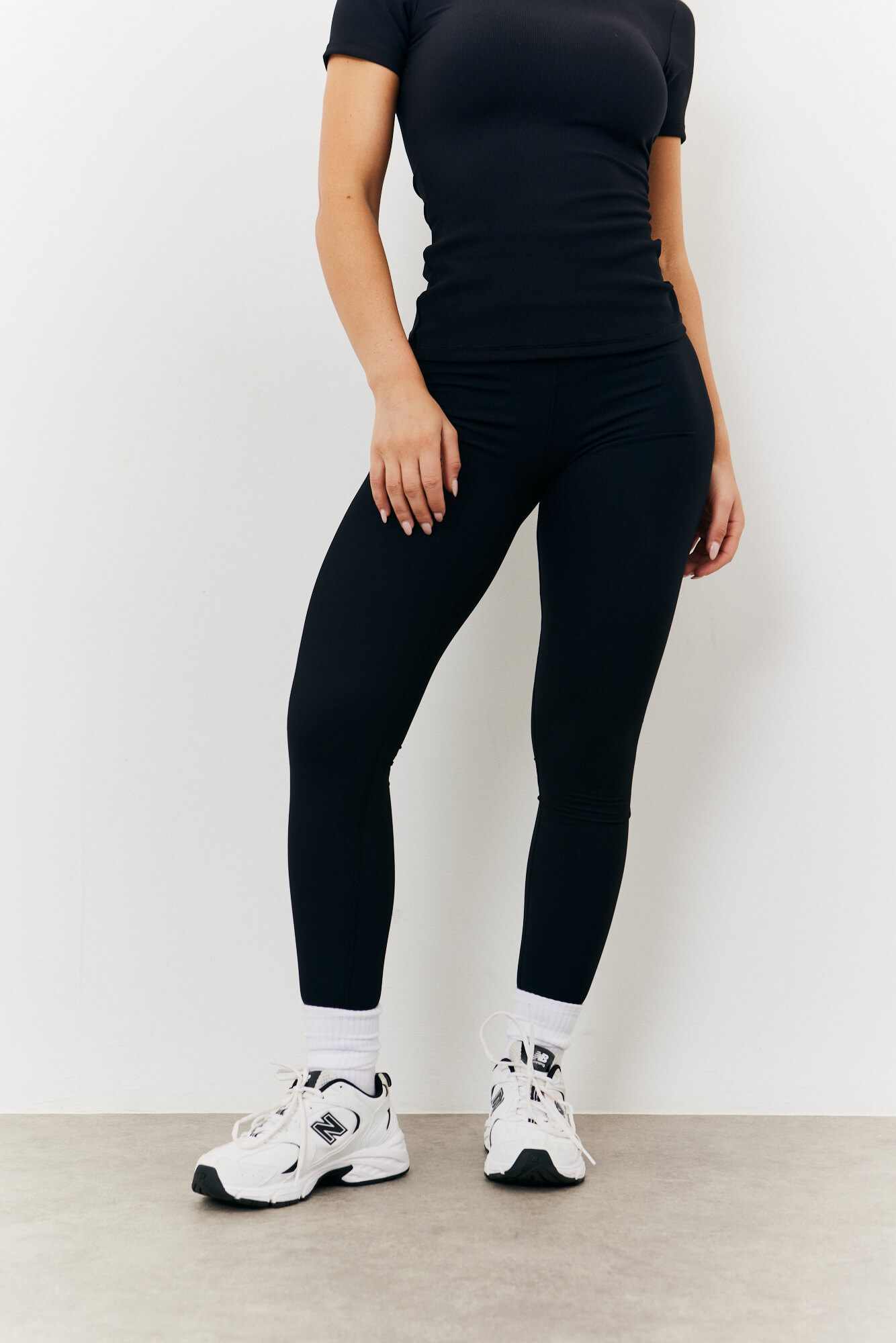 Black sculpt and control high waisted leggings