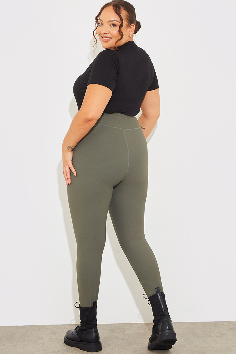 NWT KHAKIS & Co Womens Size XL Suave Tummy Control Workout Leggings $21.95  - PicClick