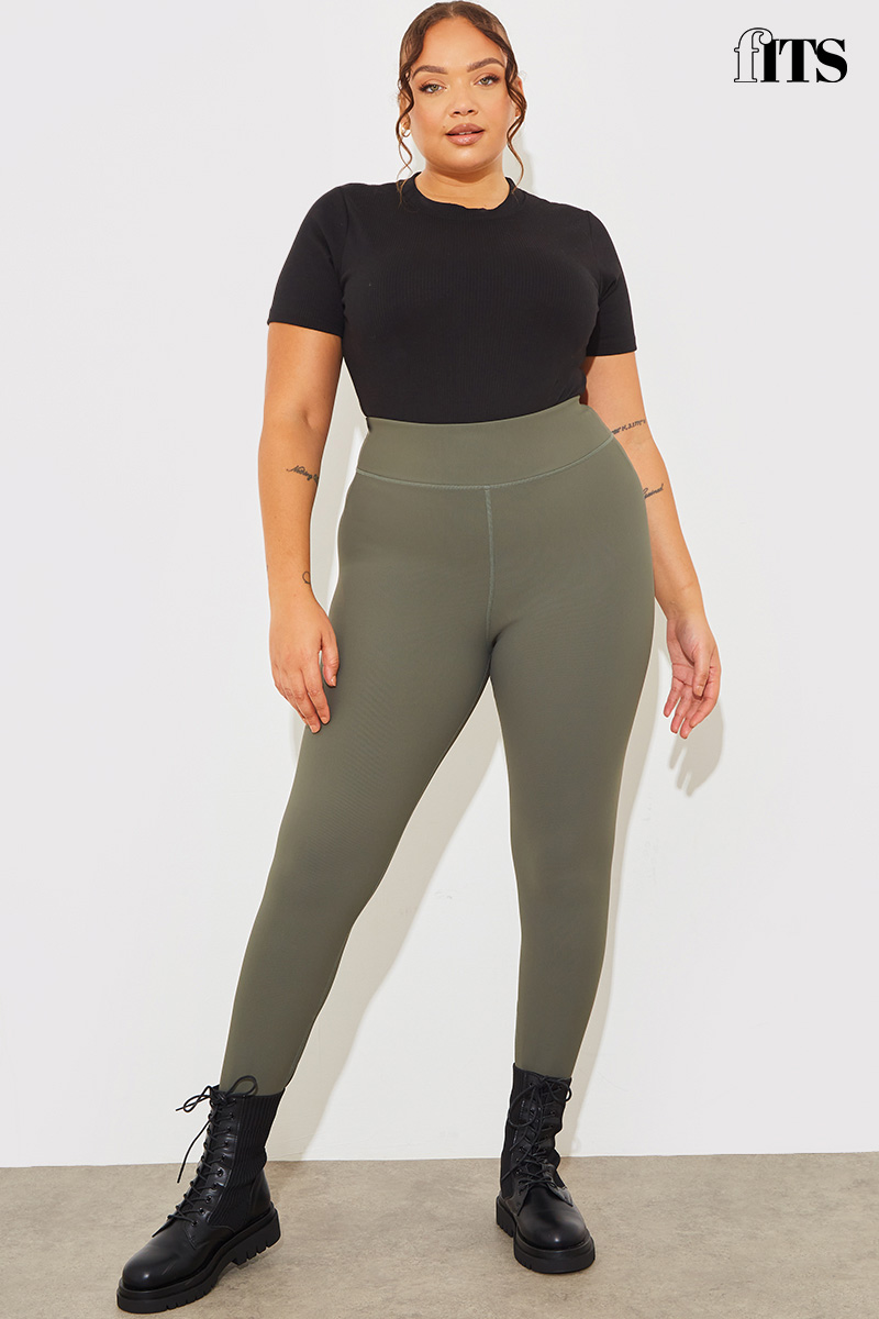 High Waisted Sculpt and Control Ribbed Leggings