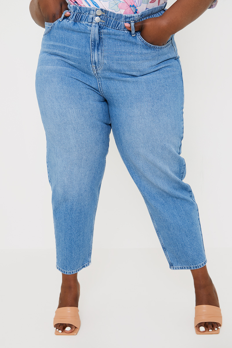 Lightwash Denim Paperbag Jeans