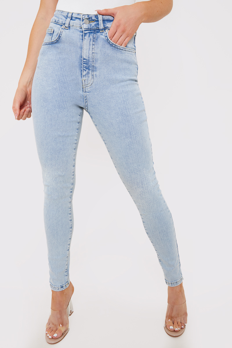 Light wash high rise best sale skinny jeans