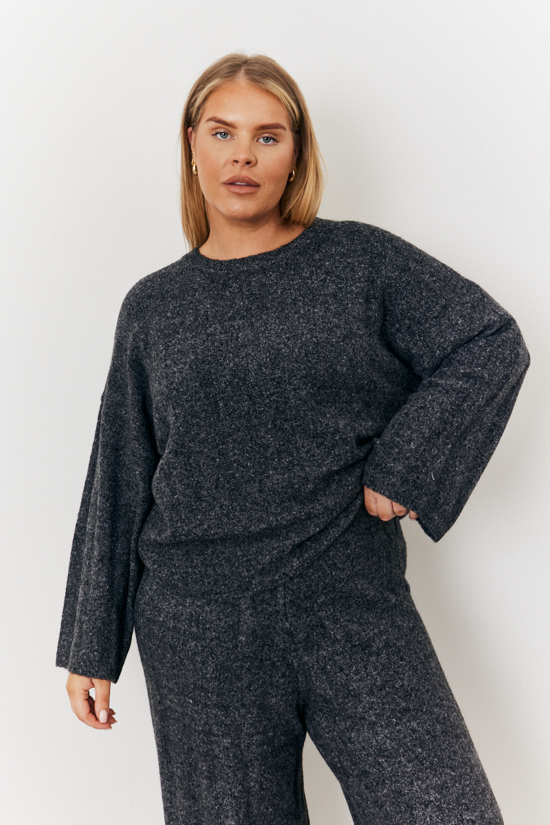 Wide Rib Knit Crew Neck Co-Ord Jumper