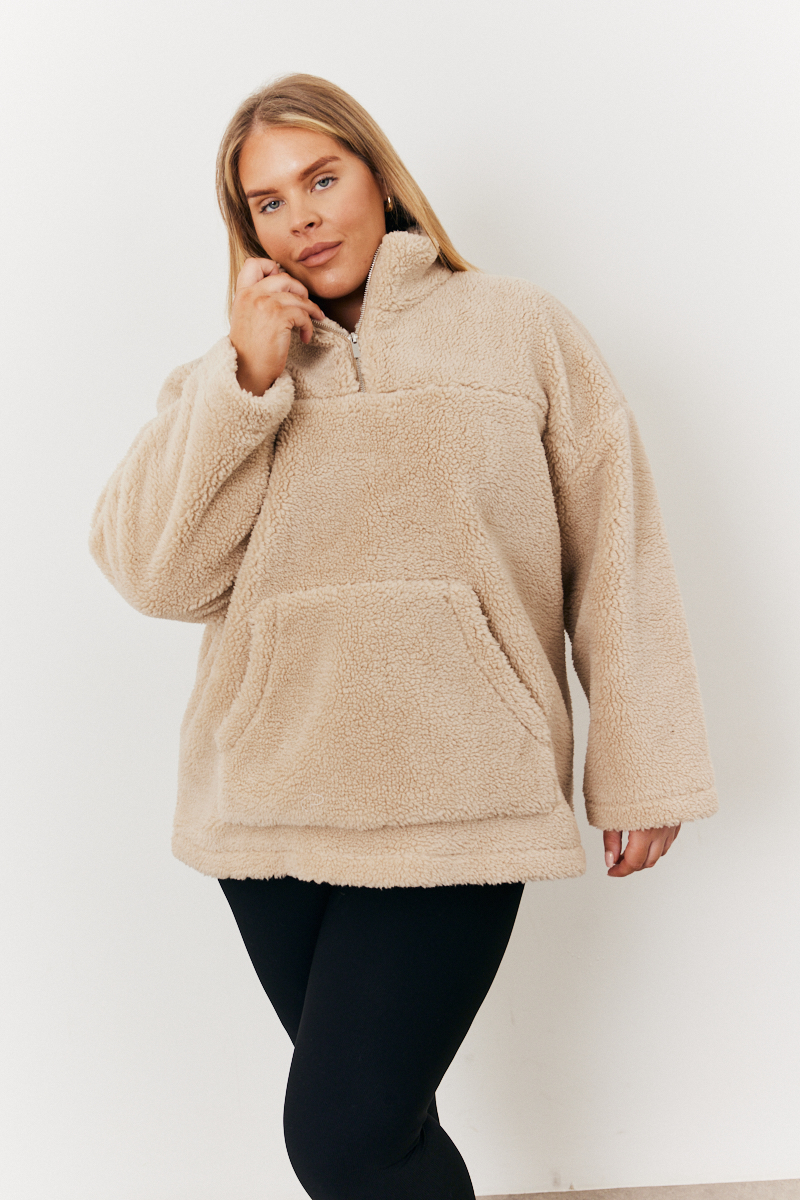 Borg Half Zip up Pull Over