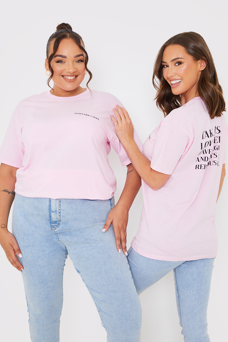 Take Risks Love Deeply Back Slogan T-Shirt