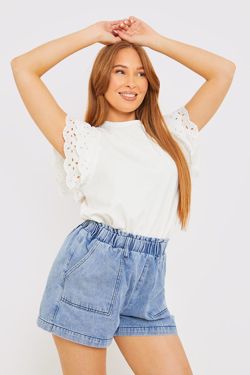 Blue Paper Bag Shorts Blue Paper Bag Shorts