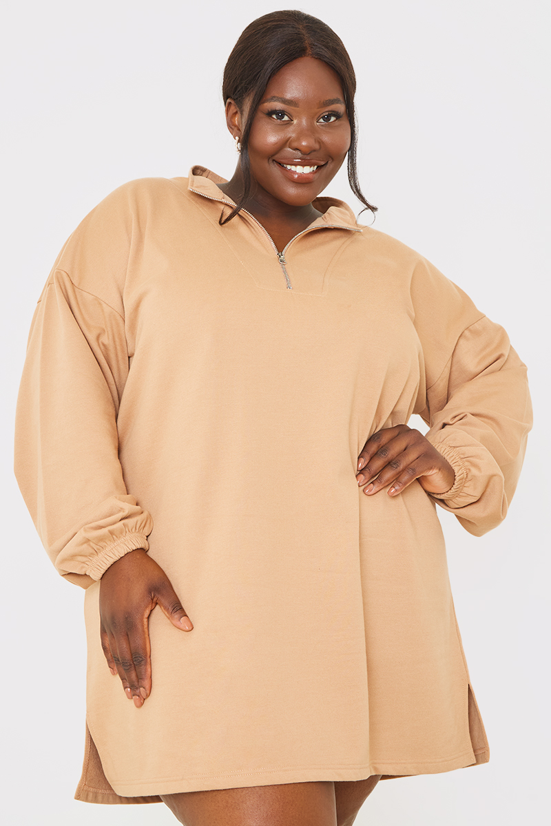 Brown sweatshirt sales dress