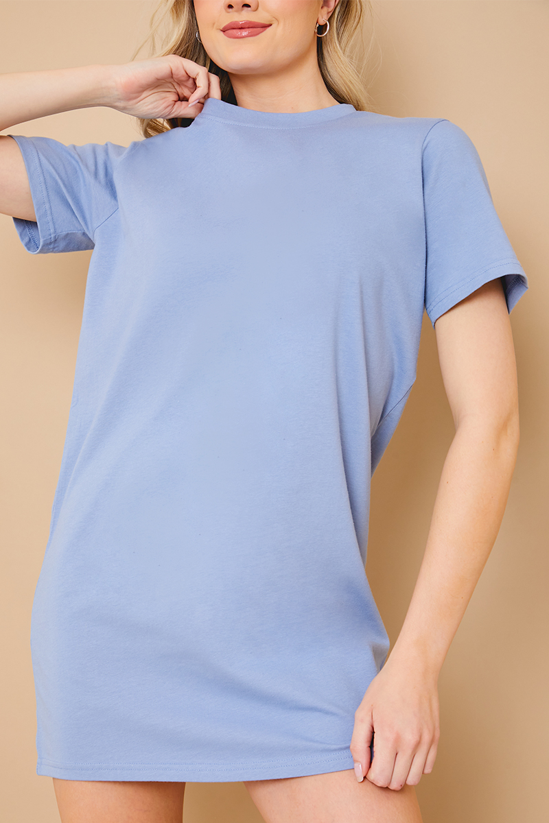 Light blue outlet tee shirt dress