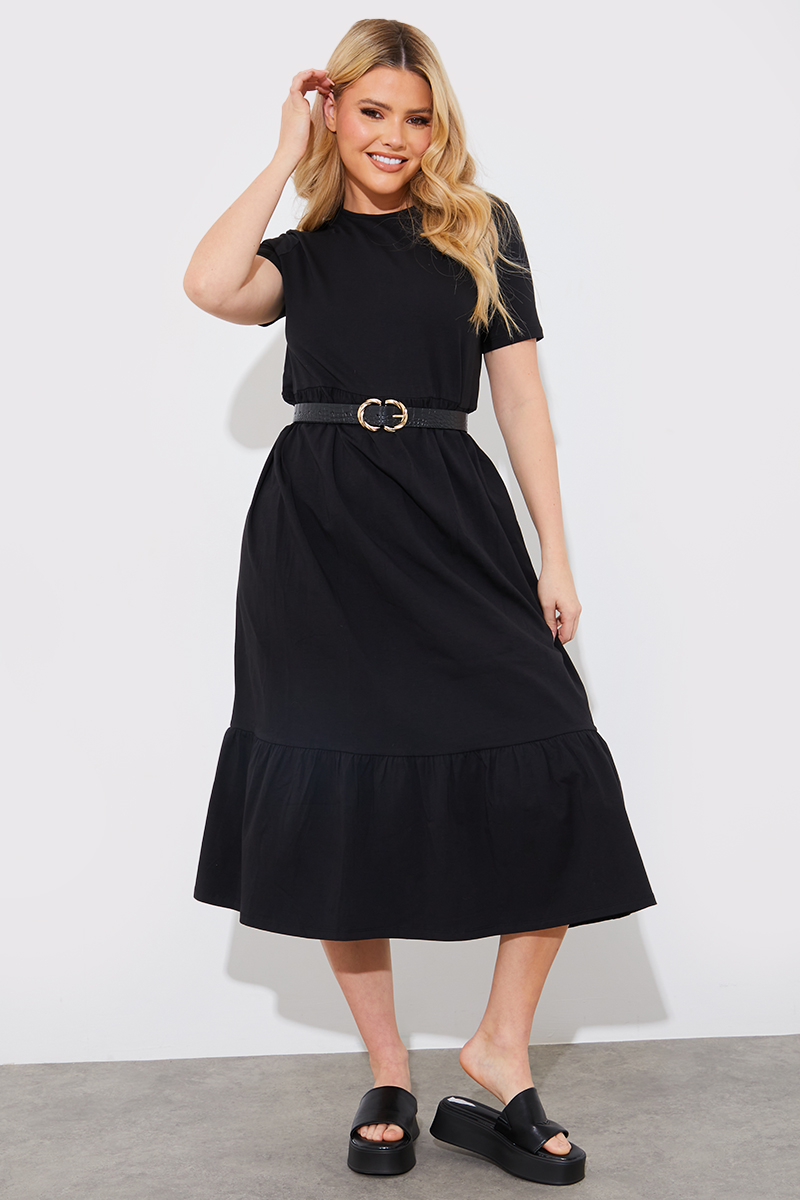 Smock Midaxi T Shirt Dress In The Style UK