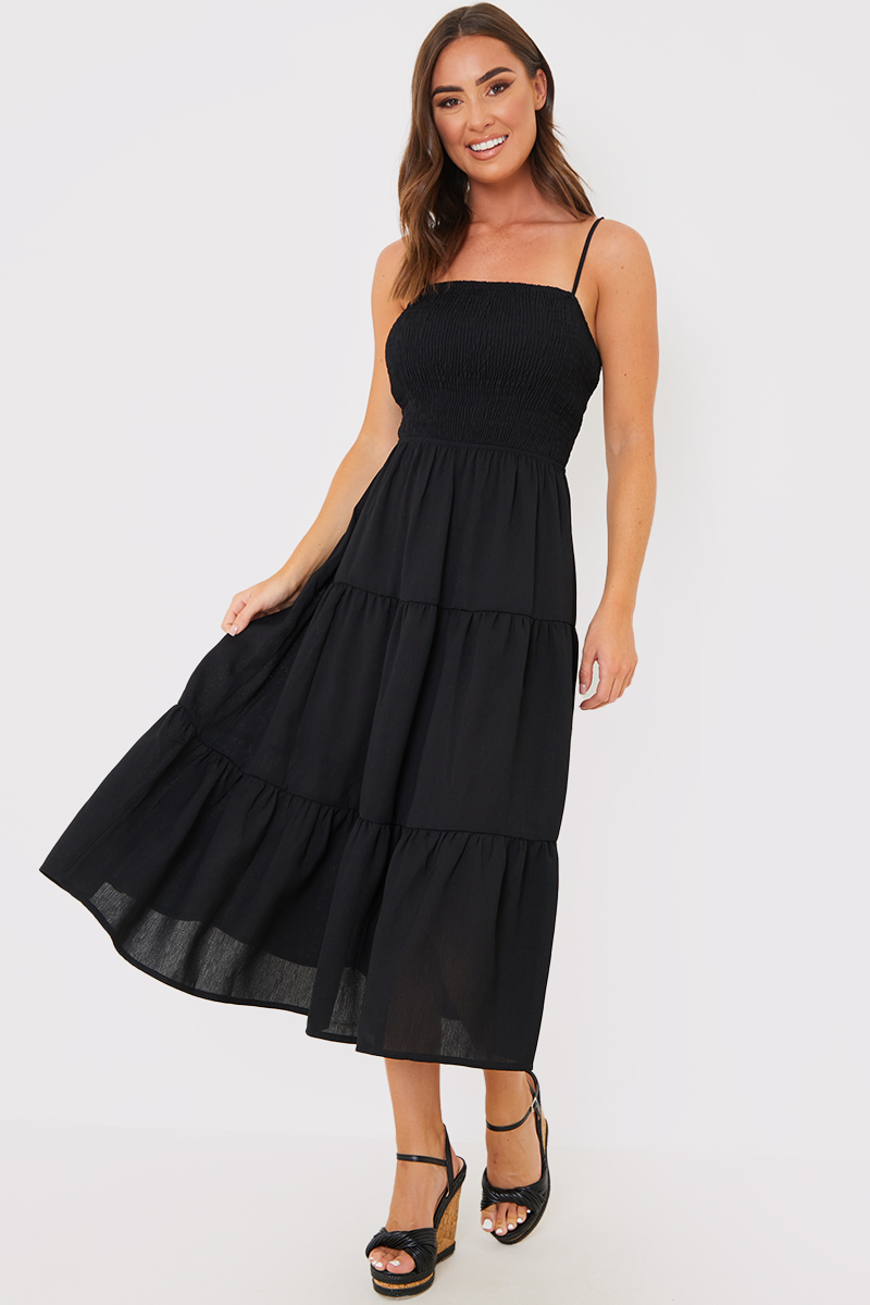 Recycled Square Neck Midaxi Dress