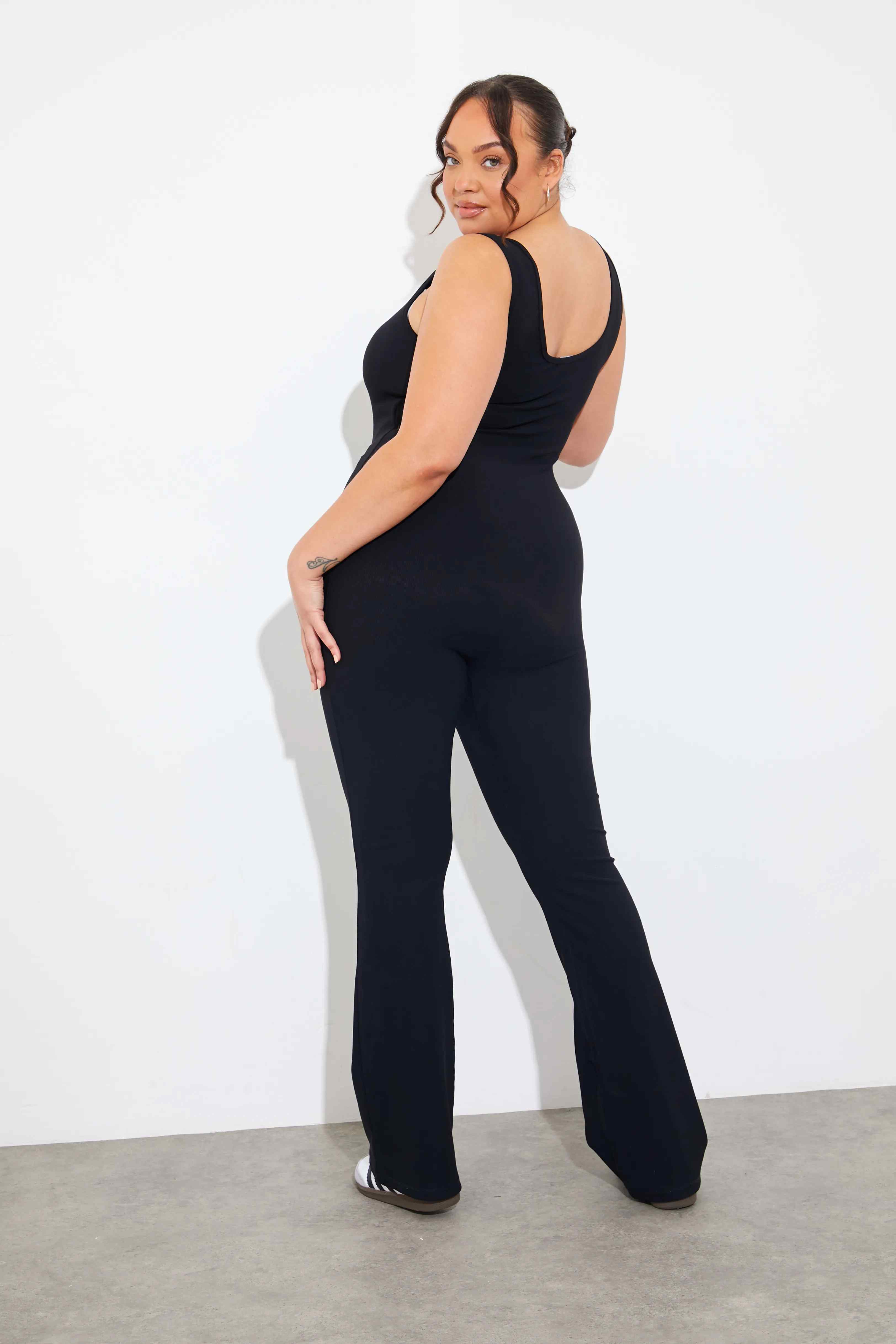 Flare Jumpsuit With Built In Bra