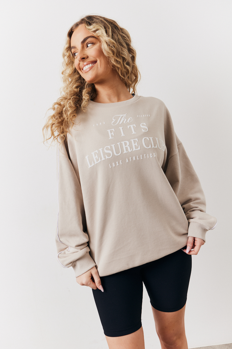 Stone Fit Leisure Club Graphic Oversized Sweatshirt