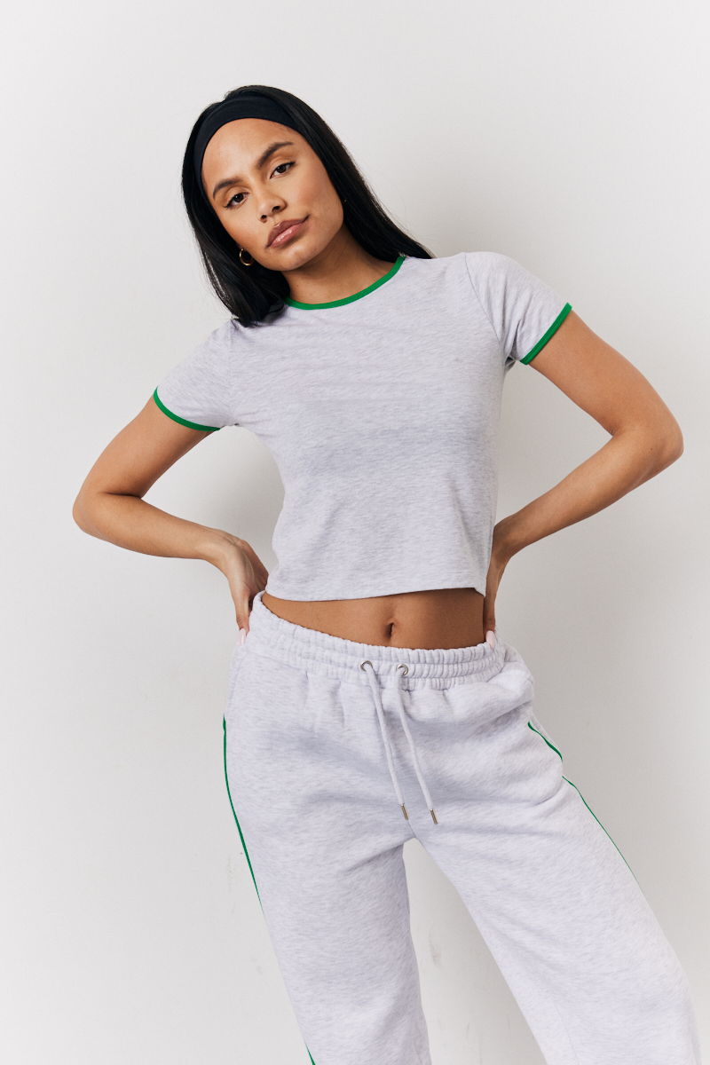 Grey Fits 90'S Crew Neck T Shirt