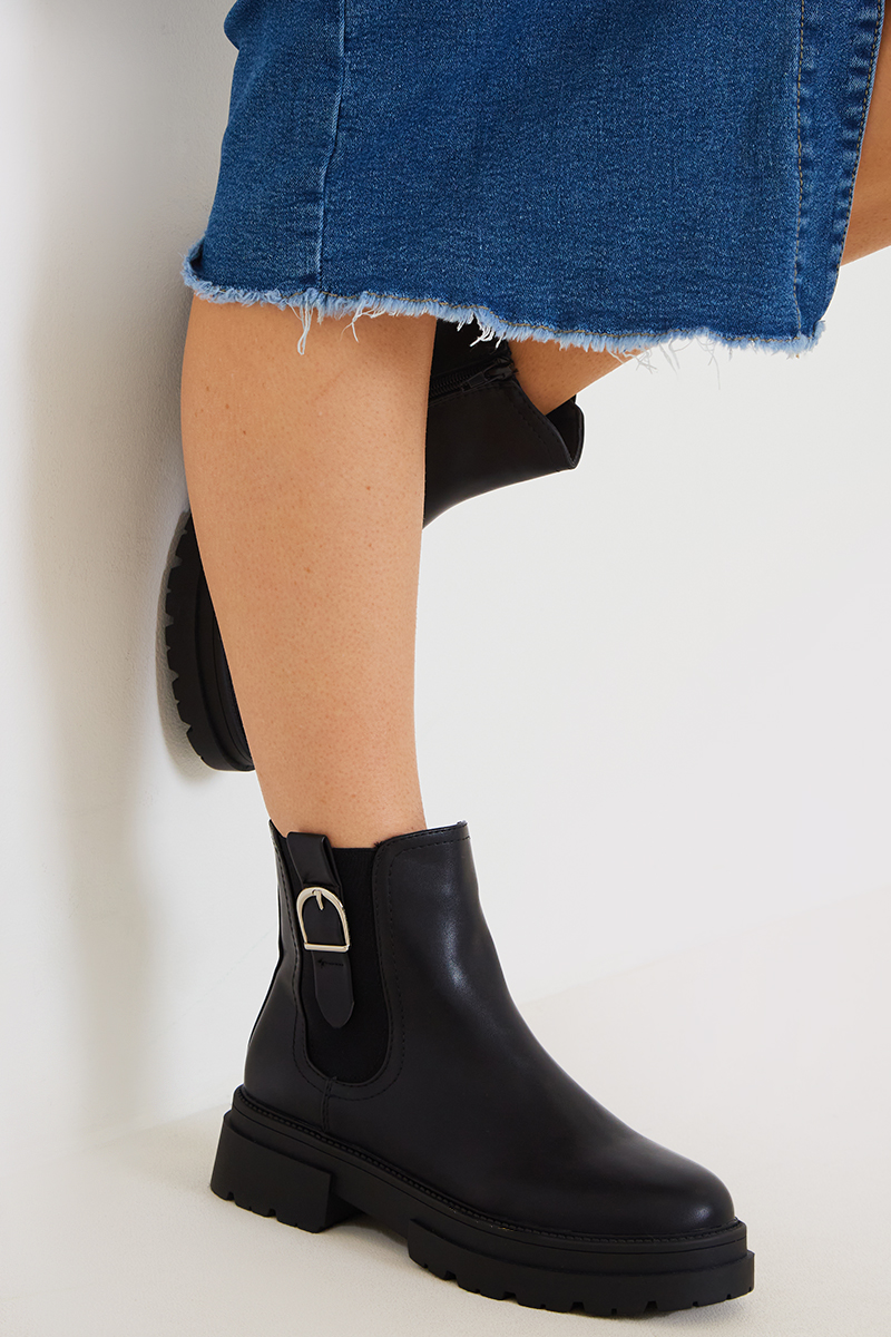 Ankle boots deals with buckle detail