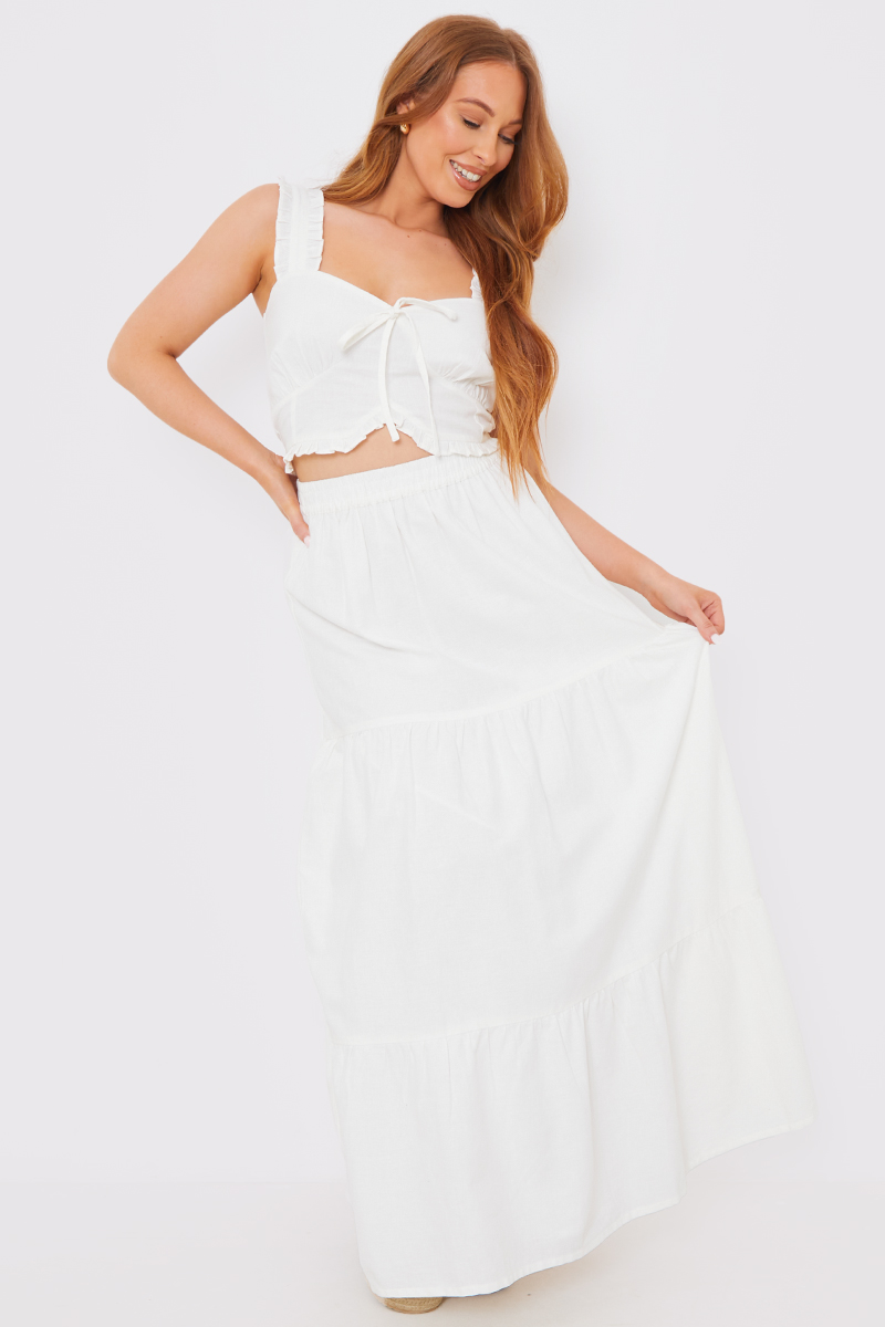 Woven Tiemaxi Skirt