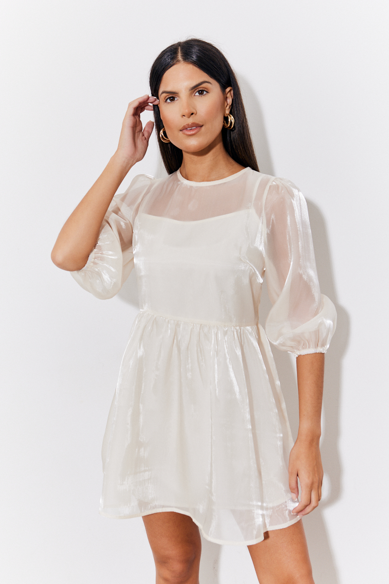 Organza Babydoll Mini Dress