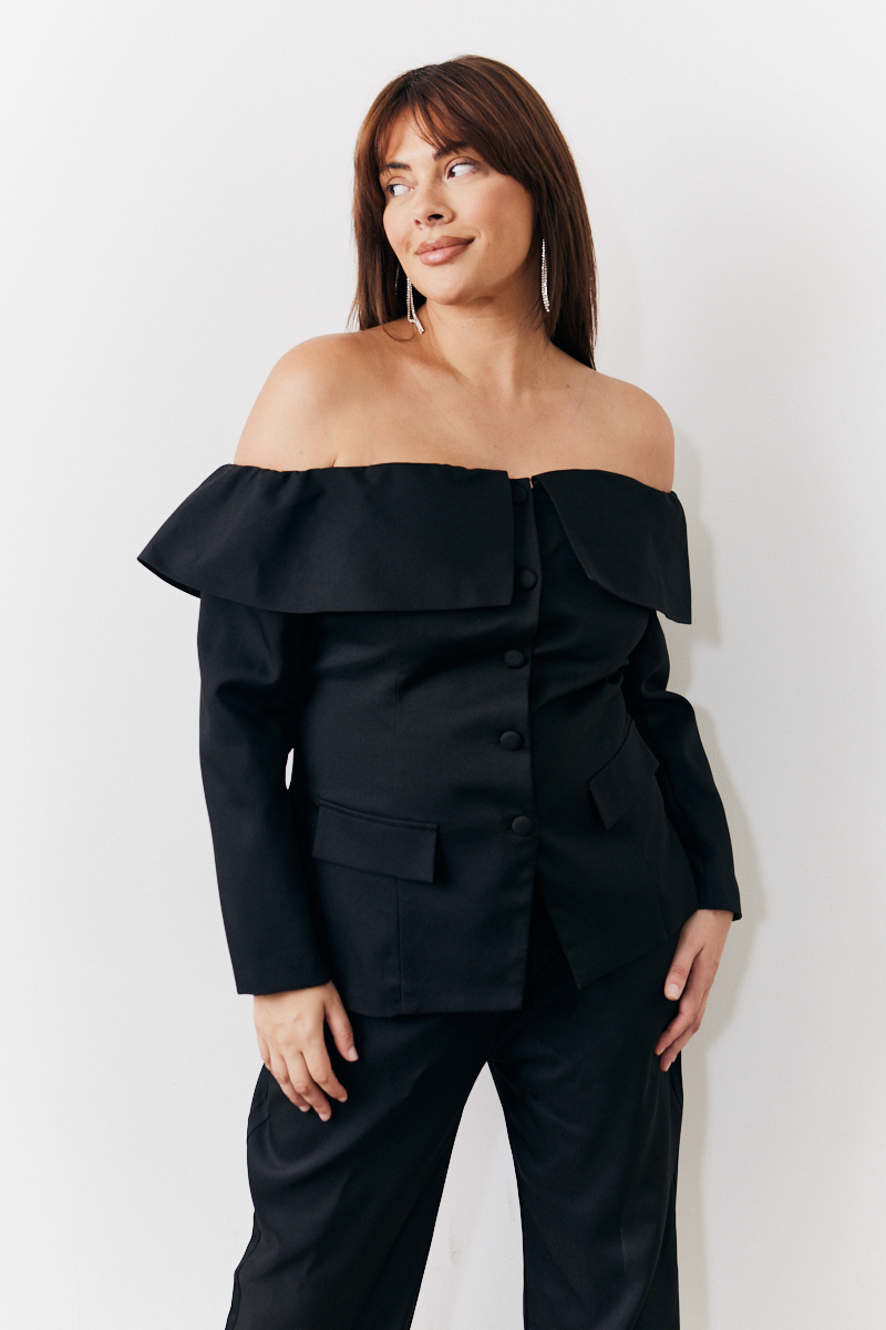 Bardot Button Through Blazer