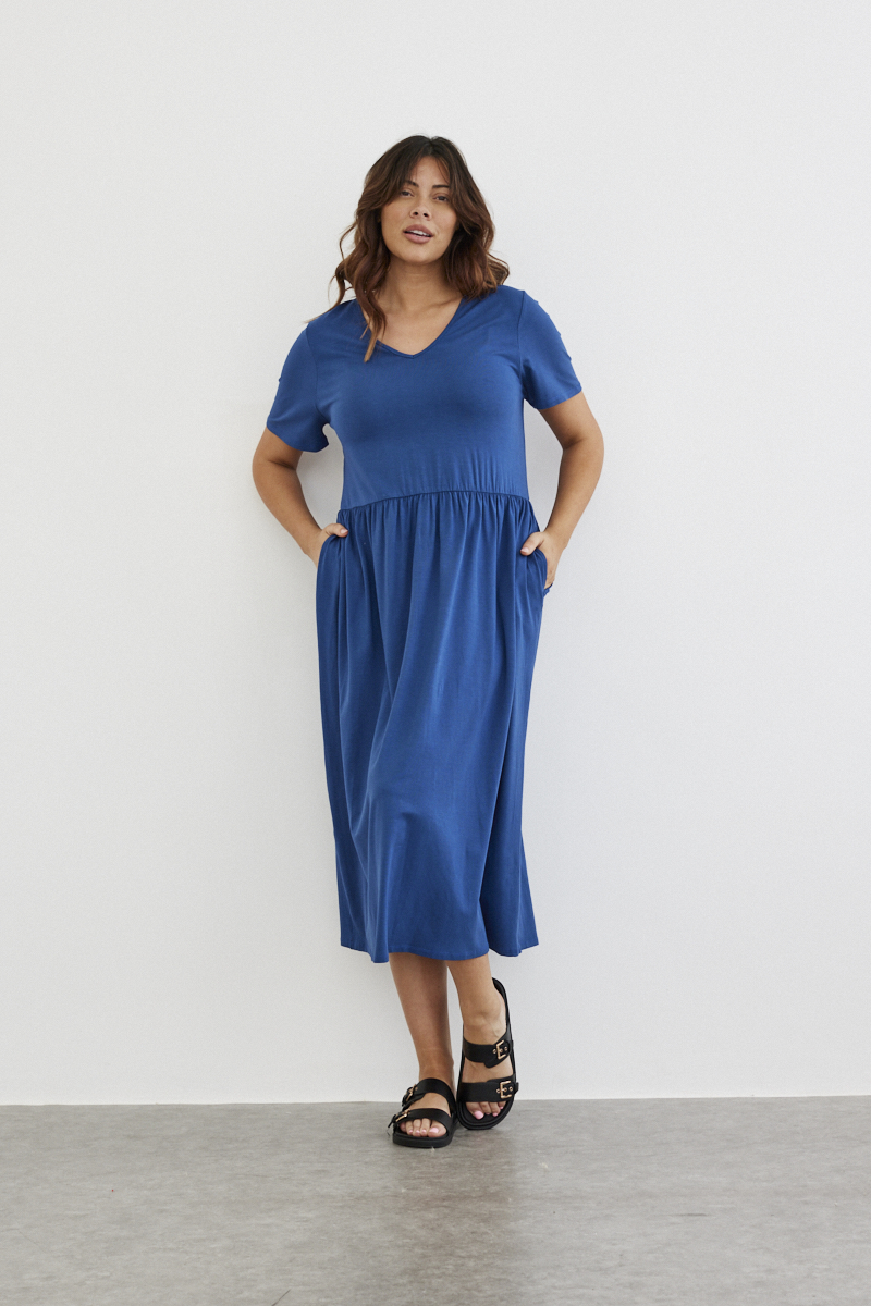 Jersey Midi Dress With Split