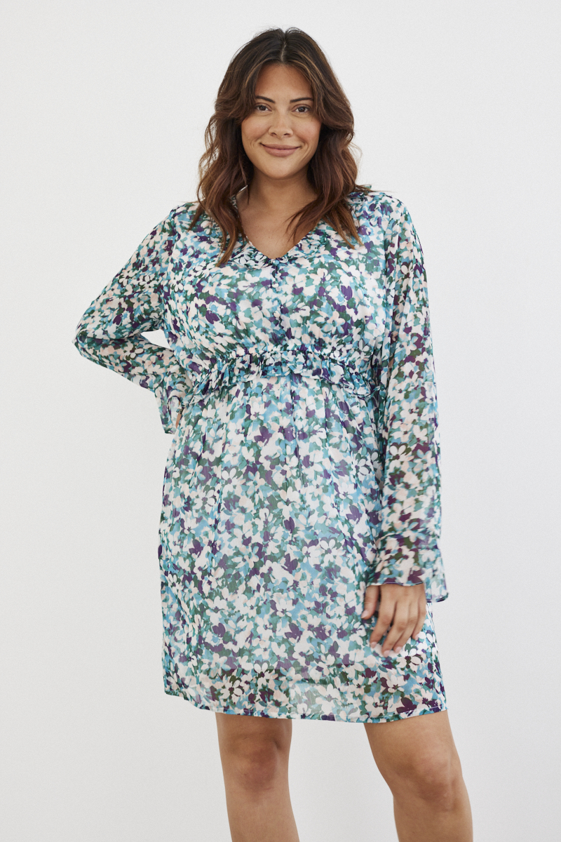 Ditsy Floral Frill Detail Mini Dress