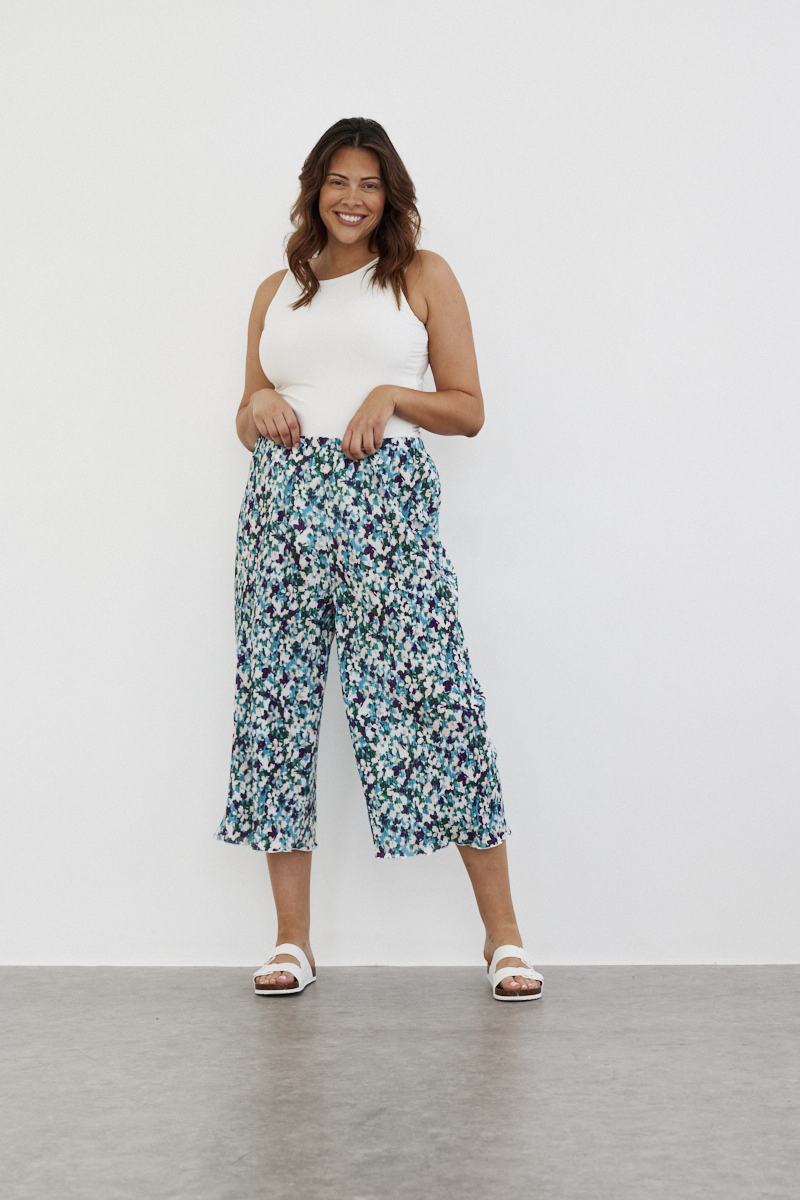 Ditsy Floral Plisse Culottes