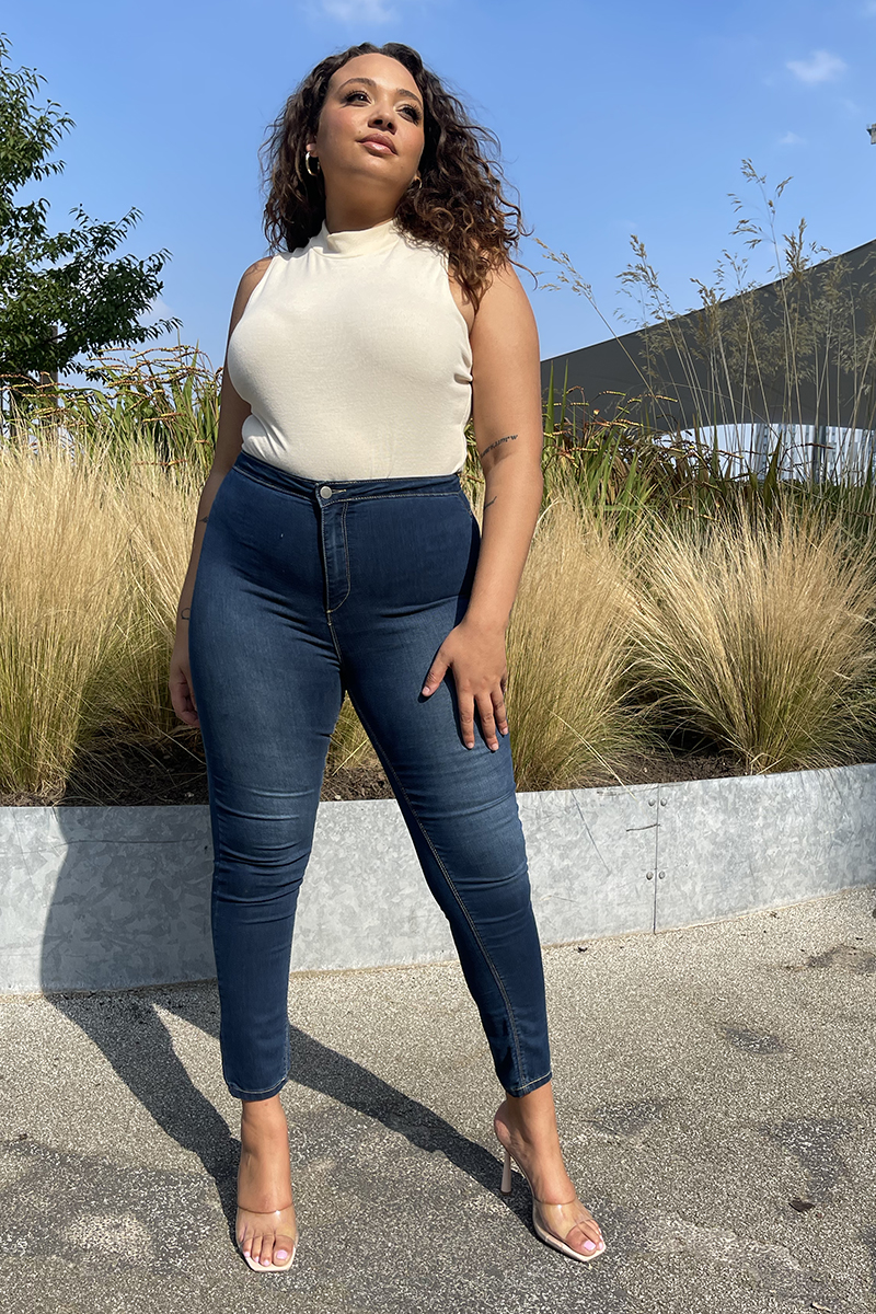 Clean High Waisted Stretch Jegging Jeans
