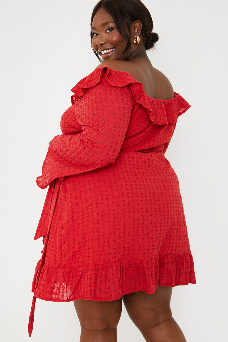 Red herring store broderie anglaise dress