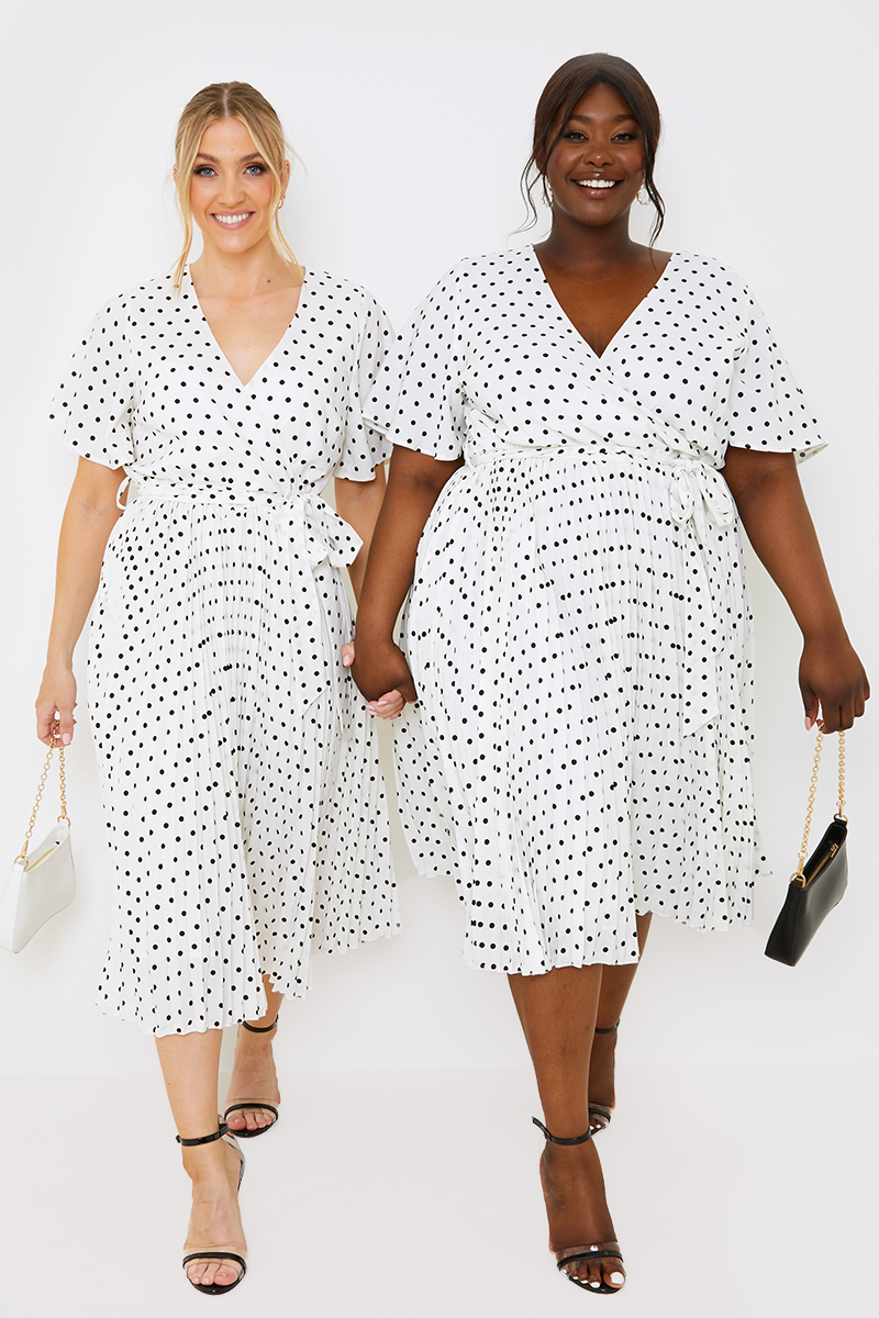 Dot wrap dress online