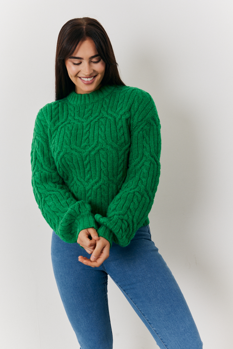 Interest Stitch Crew Neck Knit Jumper