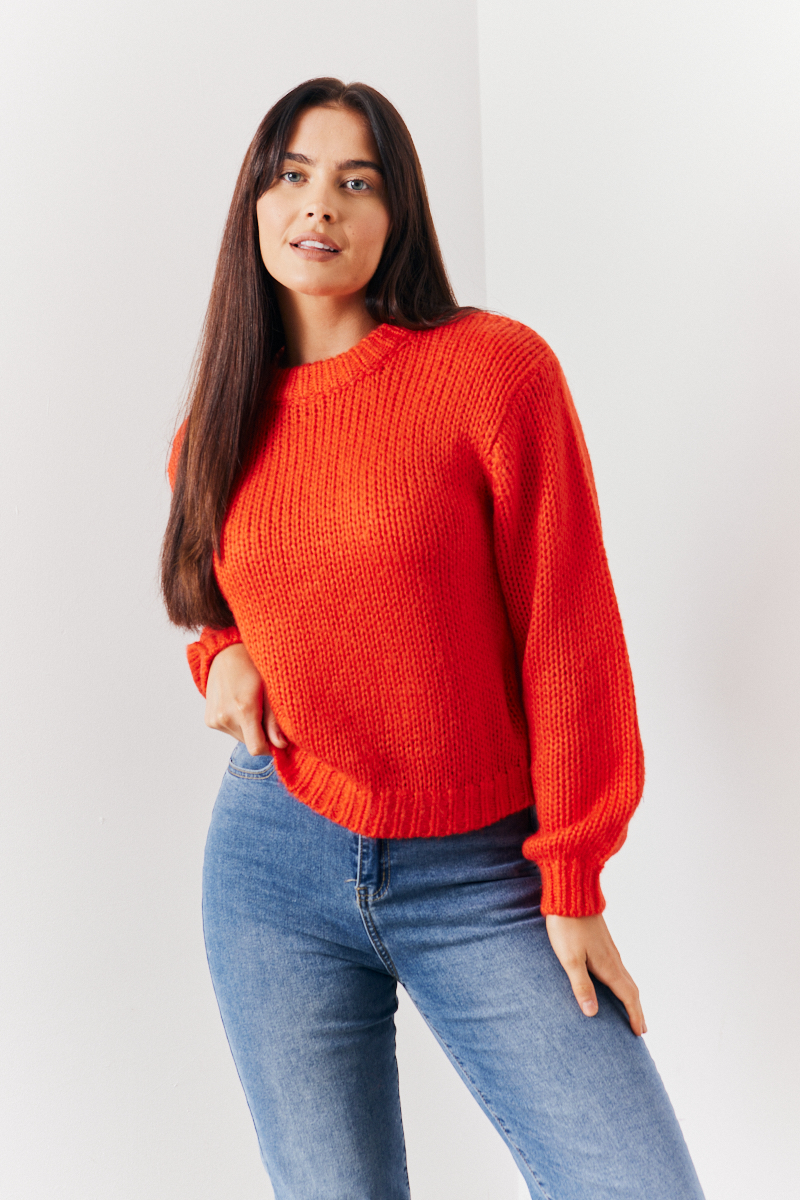Chunky Crew Neck Knit Jumper