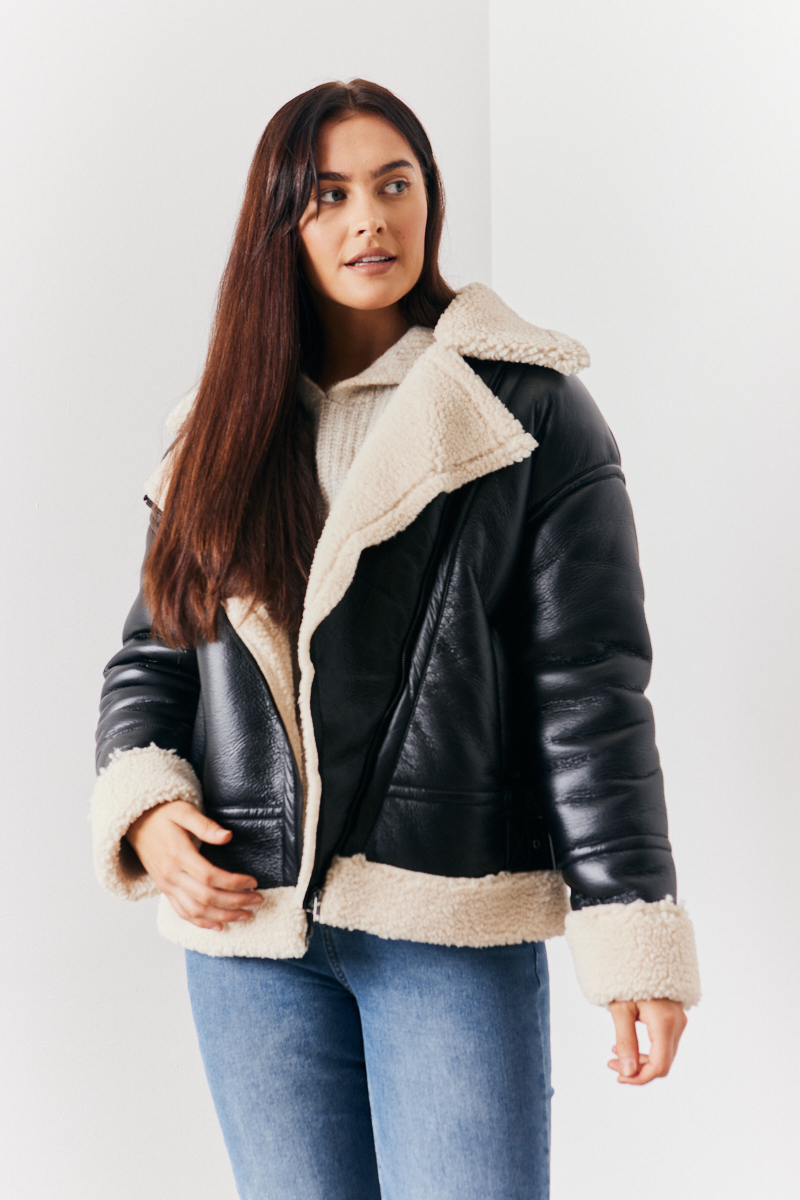 Borg Trim Aviator Jacket