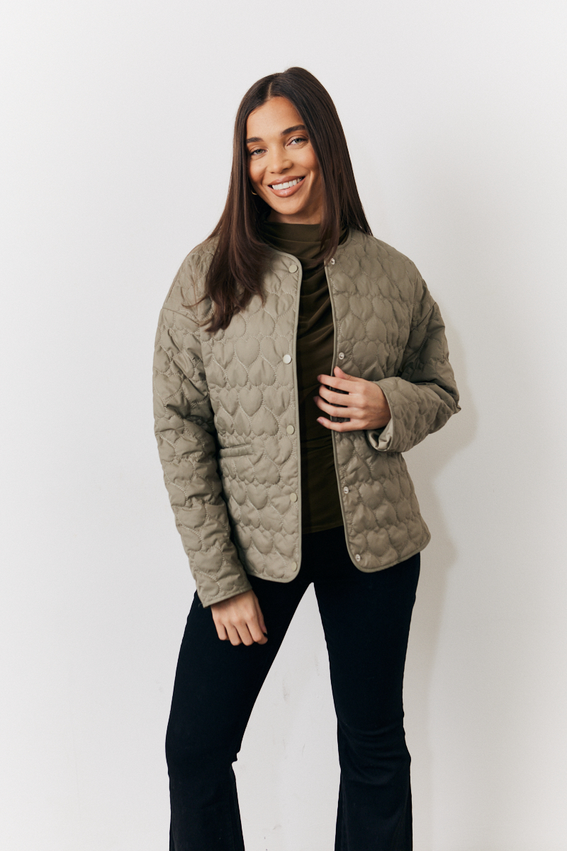 Heart Quilted Lightweight Jacket